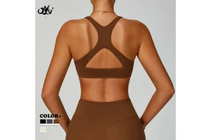 Eco-friendly Quick-drying Tight Yoga Bra for Women Hollow-out Beautiful Back Yoga tank Top High Strength comfort Gym Sports Bra