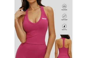 Yoga Top Sleeveless Hollow out Raceback Women Workout Top Sweat-Wicking Outdoor Running Sports Active Wear Gym Top Custom Logo