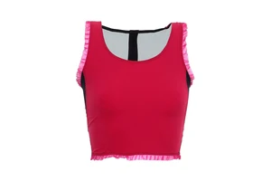 High Quality Lightweight Breathable Eco-Friendly Anti-Bacterial Spandex/Polyester Sports Bra Printed Yoga Vest Running Fitness