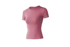 Women's Running Fitness T-Shirt Lightweight Solid Print Yoga Wear Short Sleeve Breathable Elastic Plus Size Sports
