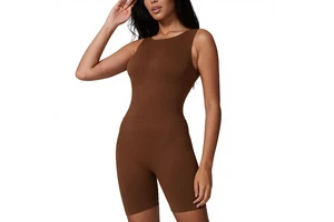[Sample Style] Cross-Border Women's Slim-Fit Butt-Lifting Tank Top Yoga Wear Backless Workout Fitness Shorts Jumpsuit