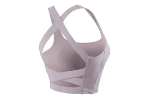 Women's Lightweight Sports Vest Breathable Shockproof Yoga Bra Running Fitness Solid Pattern Eco-Friendly Elastic Waist Quick