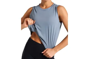 Custom Women Sleeveless Yoga Tops Workout Cool T-Shirt Running Short ,gym T-shirt for Women