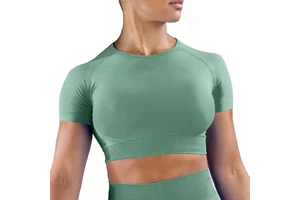 Women's High-Elastic Eco-Friendly Fitness Sportswear Breathable Yoga Short-Sleeved Running Apparel Plus Size Seamless Design