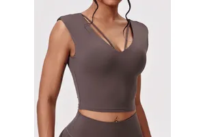 2026 Short-sleeved Running Training Moisture-wicking Shirt with Built-in Bra Lightweight and Sheer Yoga Dress for Women