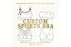 Custom Women's High Support Padded Sports Bras Criss Cross Strappy Front Deep V-Neck Seamless Four-Way Stretch Eco-Friendly Yoga