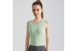 Wholesale High Support Quick Dry Women Sports Vest Sleeveless Outdoor Fitness Women's Seamless Yoga Top Vest
