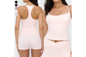 High Quality Women's Quick Drying Breathable Sports Fitness Vest Solid Color Lightweight Beautiful Back Skinny Yoga Tank Top