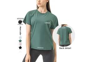 Xsunwing Women Gym T-shirts Quick Dry Loose Fit Workout Running Tee Shirts Breathable Super Soft Ice Cool Feels Yoga Tops WDQ059