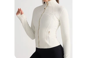 Full Zipper Pilates Yoga Tops Long Sleeve Quick-Drying Fitness Clothing Breathable Sun Protection Tops for Women