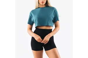 Sexy Casual Wear Fitness Slim Fit Round Neck Cropped T-Shirt Custom Logo Plain Sport Baby Tee Blank Crop Top T Shirt Women