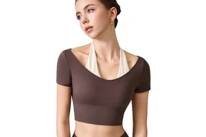 Halter Neck Lightweight Breathable Yoga Crop Top for Women Padded Sports Bra for Running & Training