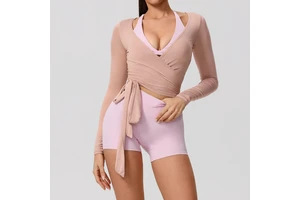 New Long-sleeved Yoga Wear for Women Skin-friendly Slimming Dance Quick-drying Fitness Tops Sports Blouses Long Sleeves