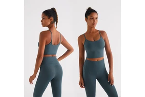 Yoga Sports Bra Tank Top with Shelf Bra Low Impact Breathable Sleeveless Crop Top for Pilates Hiking
