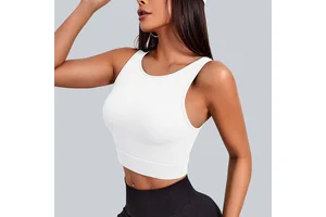 Seamless High Elastic Nylon Yoga Tank Top Women's Breathable Athletic Shirt for Running Outdoor Sports