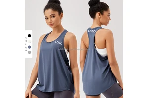 New Women's Sports Blouse Loose Halter Vest Yoga Clothes Quick Drying Breathable Comfortable Free Sleeveless Fitness Running Top