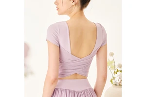 Summer New Short Sleeved Top Hollowed Out Yoga Top Slim Fit Sexy Gym Wear Running T-shirt