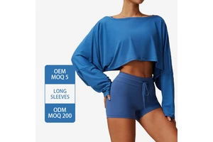 DCX5034 Women's Lightweight Yoga Tops One Shoulder Long Sleeve Breathable Stretchy Athletic Top for Adults Quick Dry Running Top