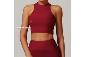 Custom Wholesale Ribbed Soft Athletic Wear Sleeveless Fitness Yoga Crop Top Womens Gym Sports Clothing Yoga Tank Top