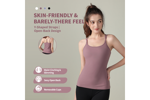 Womens High Quality Four Way Stretch Breathable Slim Fit Spandex/Nylon Yoga Tank Top Sleeveless Front Logo Fitness Shorts Set