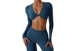 Skin-tight Long-sleeved Yoga Clothes Outdoor Fast-drying Exercise T-shirt Running Nude Fitness Shirt Top