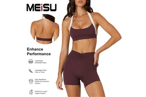TikTok Viral High Deep V Neck Long Sleeve Crop Top Yoga Shirt Removable Padded Bra Breathable Fitness Wear Sexy Tight Gym Top