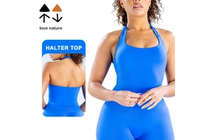 Wholesale Women's Halter Neck Beauty Back Yoga Top Nylon Spandex Padded Outdoor Sports Fitness Sports Bra