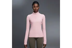 Half Zip Stand Collar Yoga Top