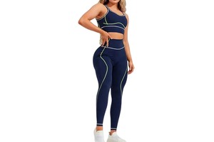 Women's Plus Size Reversible Solid Yoga Set Gym Activewear Workout Fitness Customizable Logo Polyester/Nylon Quick Dry
