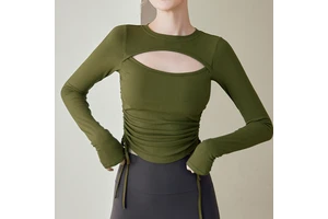 Core-Spun Cotton-Feel Polyester Moisture-Wicking Brushed Fleece Knit 310 GSM for Yoga Sets