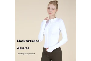 Autumn Winter Women's Casual Collar Yoga Baseball Long Sleeve Top Outdoor Sports Fitness Zipper Waist Quick-drying Spandex/Nylon
