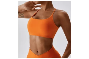 Women's High Support Four Stretch Cross Back Exercise Bra Gym Exercise Quick Drill Breathable Running Yoga Tank Top Sportswear