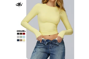Winter Long Sleeve Brushed Fabric Design Women Fitness Wear High Strength Sport Quick-drying Breathable Soft Fitness & Yoga Wear