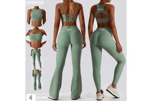 Best Selling Women's Yoga Set Soft Lightweight Breathable Seamless Spandex/Nylon Floral Pattern Customized Colors Fashionable