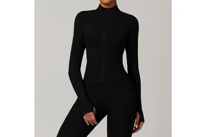 Seamless Long-Sleeved Winter Yoga Tops for Outdoor Training & Running Quick-Drying Fitness Clothing