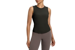 New Arrival High Quality Women's Yoga Sports Vest-Round Neck Vest for Yoga and Gym Workouts-High Elasticity and Quick Dry