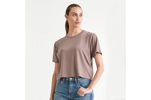 Women's Custom Pima Cotton Workout Crop Tops Short Sleeve Yoga & Athletic Running T-Shirts with OEM Logo & Hole Decoration
