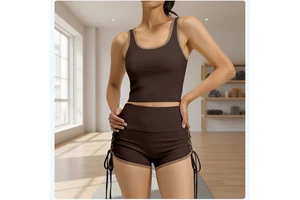 Women's Yoga Camisole Push-up Vest Chest Pads Breathable High-Elastic Four-Way Stretch Quick-Dry Backless Tank Top Skinny Fit