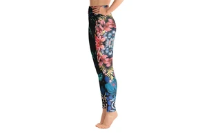 Fitness Sports Leggings Womens High Waist Workout Running Tights Pockets Four-Way Stretch Yoga Pants Quick Dry Print