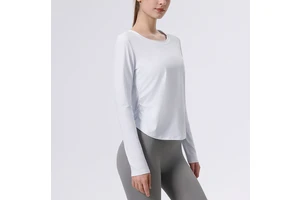 Nylon Slim Breathable Professional Sports Top Women's Running Fitness Training Pilates Long Sleeve Yoga Clothes Autumn Winter