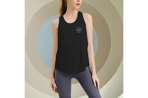 Breathable Scoop Neck Red Sleeveless Tank Top Ladies Gym Bra Women Fitness Yoga Wear Plus Size Basic Tank Top