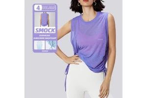 YISHENHON 2024 Women's New Mesh Vest Quick Dry Sleeveless Casual T-Shirt Loose Blouse Gym Sports Running Fitness Seamless Yoga