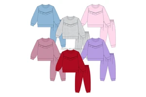 New Lace Sports Outfit Autumn And Winter Sports Shirts, Casual Long-sleeved High-quality Sports Wear Solid-color Sets