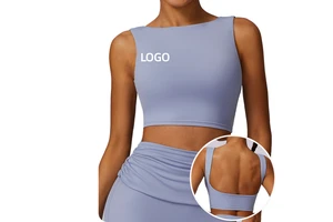 78%nylon 22%spandex Hot Selling Gym Wear Women Push up Crop Tank Top Vest Running Padded Fitness Yoga Sports Bra
