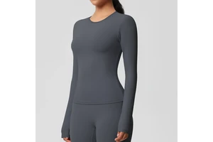 Quick Dry Breathable Yoga Crop Top for Women Four-Way Stretch Seamless Backless Design Spandex/Nylon Material Customized