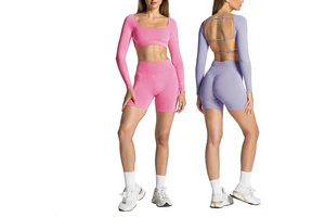 Cross-border Adjustable Backless Long-sleeved Yoga Slim-fit Sports Top Outdoor Fitness Women's Nylon Fabric Modal Pull-On Summer