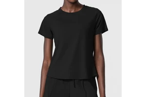 Apricot Leaf Mesh Patchwork Yarn Sports Tops Women Loose Back Women's Yoga Clothing Women's Fitness Short Sleeve T-Shirt