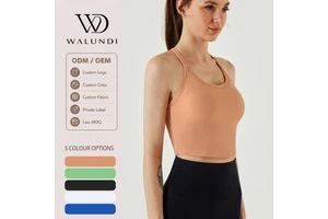 High Quality Breathable Spandex/Nylon Sports Bra Women Shockproof Racer Back Bra High Intensity Fitness Yoga Tank Top