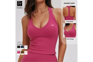 Fitness Crop Wholesale Deep V Neck Women'S Activewear Fitness & Yoga Wear Crisscross Breathable Solid Pattern Top