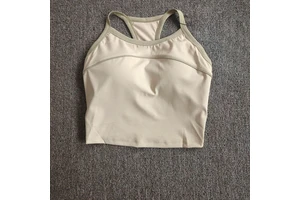 Women's Breathable Spandex/Nylon Yoga Vest Quick-Drying Medium Support Running Training Sports Adjustable Straps Removable Chest